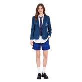Coven Academy blau Schuluniform mit Krawatte Hexe Cosplay Kostüm