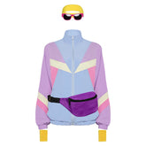 Damen 80er Jahre Jacke Cosplay Kostüm Outfits Halloween Karneval Anzug