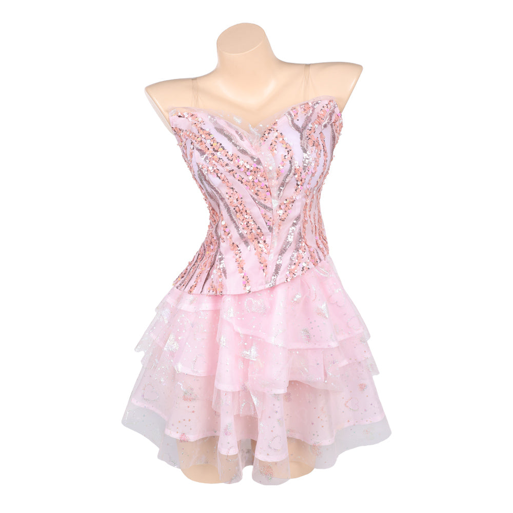 Damen Glinda rosa Kleid Wicked for Good Glinda Cosplay Outfits