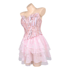 Damen Glinda rosa Kleid Wicked for Good Glinda Cosplay Outfits