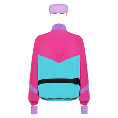 Damen rosa Cosplay Kostüm Outfits Halloween Karneval Anzug Jacke 80er