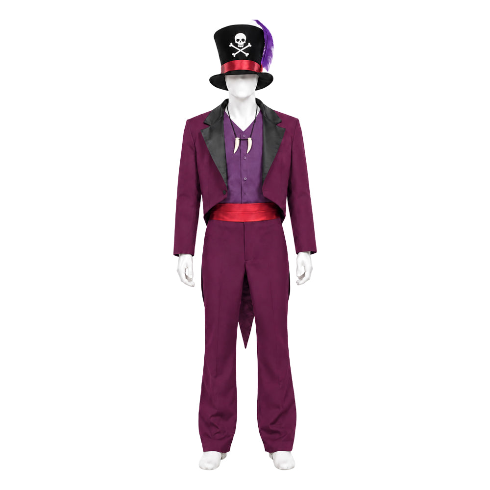 Dr. Facilier rot Kostüm Set The Princess and the Frog Dr. Facilier Cosplay Outfit