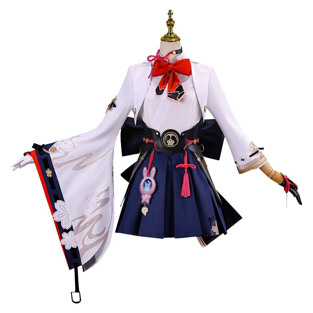 Evanescia weiß blau Kostüm Set Honkai: Star Rail Evanescia Cosplay Outfit