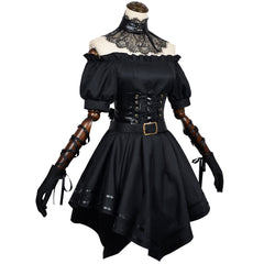 Grok Ani Mädchen schwarz Kleid Cosplay Kostüm