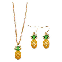 Halloween Karneval Kostüm Zubehör Halskette Ohrringe Handschuhe Stirnband Brille Hawaiian Pineapple Style