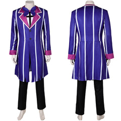 Hazbin Hotel Alastor lila Kostüm Set Cosplay Outfits