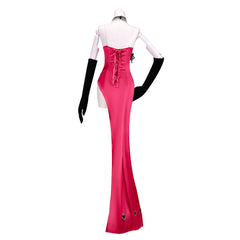 Hazbin Hotel Angel Dust Damen Rosa Kleid Cosplay Kostüm