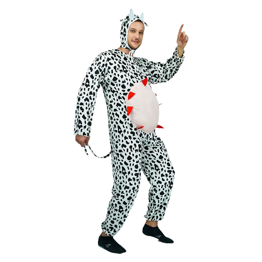 Herren Cosplay Kostüm Outfits Halloween Karneval Anzug lustige Kuh Performance Kostüm
