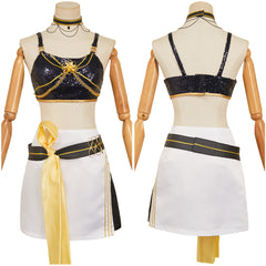 Huntrix Mira Golden schwarz Kostüm Kpop Demon Hunters Mira Cosplay Outfits