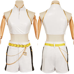 Huntrix Rumi weiß Kostüm Set Kpop Demon Hunters Rumi Cosplay Outfits