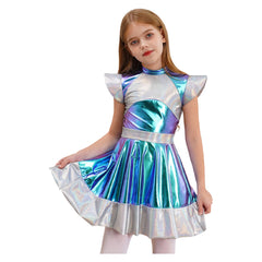 Kinder Alien Kleid Cosplay Kostüm Outfits Halloween Karneval Anzug