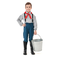 Kinder Cosplay Kostüm Outfits Halloween Karneval Anzug Bauer