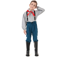 Kinder Cosplay Kostüm Outfits Halloween Karneval Anzug Bauer