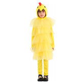 Kinder Halloween Karneval Anzug Gelb Huhn Bühne Performance Cosplay Kostüm Outfits
