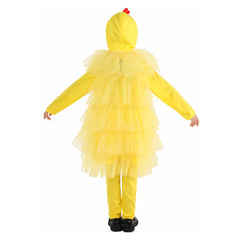 Kinder Halloween Karneval Anzug Gelb Huhn Bühne Performance Cosplay Kostüm Outfits