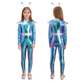 Kinder Jumpsuit Kostüm Outfits Halloween Karneval Anzug Alien Cosplay Astronaut Roboter