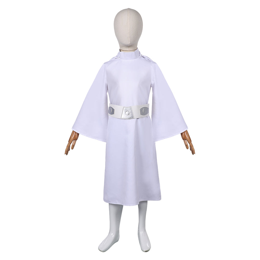 Kinder Mädchen Cosplay Prinzessin Leia Kostüm Outfits