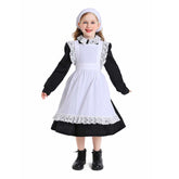 Kinder Mädchen Thanksgiving 17. Jahrhundert Kolonialstil Pilger Hirtenmädchen Kleid Cosplay Kostüm Outfits Halloween Karneval Anzug