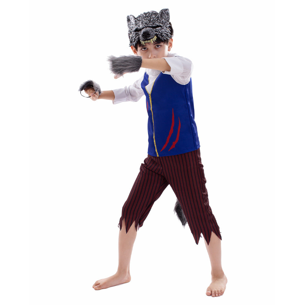 Kinder Werwolf Cosplay Kostüm Outfits Halloween Karneval Anzug