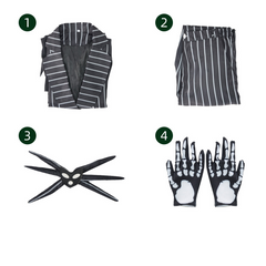 Der Albtraum vor Weihnachten The Nightmare Before Christmas Jack Skellington Kostüm Cosplay Kostüm Weihnachtskleid