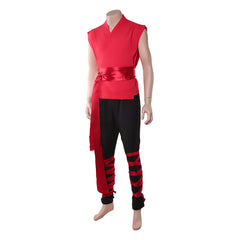 Liu Kang rot Kostüm SET Mortal Kombat Liu Kang Cosplay Outfit