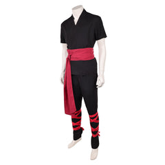 Liu Kang schwarz Kostüm Mortal Kombat 2 Liu Kang Cosplay Outfit