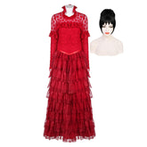 Lydia Deetz rot Kleid Beetlejuice Beetlejuice Lydia Cosplay KostĂŒm