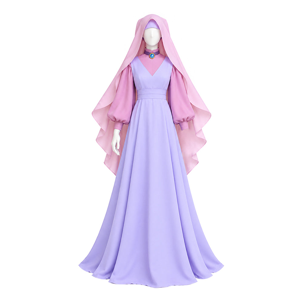 Maid Marian rosa lila Kostüm Set The Death of Robin Hood Maid Marian Cosplay Outfit