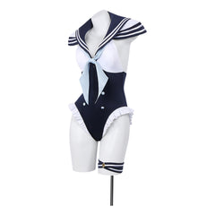 Marin Kitagawa weiß blau Kostüm Set My Dress-Up Darling Marin Kitagawa Cosplay Outfit
