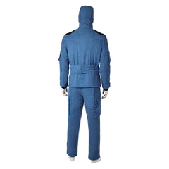 Mickey 17 (2025) blau Jumpsuit Mickey Barnes Cosplay Kostüm Set