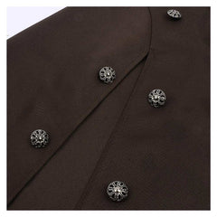 Mittelalter Kostüm schwarz Umhang Halloween Karneval Party Cosplay Outfit