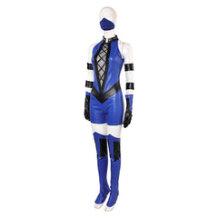Mortal Kombat Kitana blau Jumpsuit Cosplay Kostüm