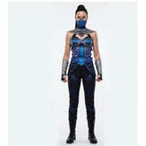 Mortal Kombat Kitana blau Kostüm Cosplay Outfit