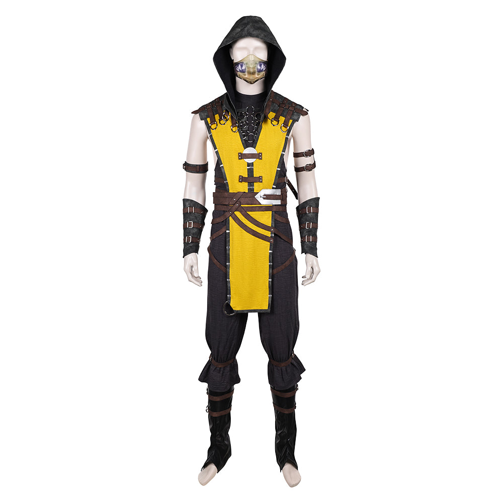 Mortal Kombat Scorpion gelb Outfits Cosplay Kostüm