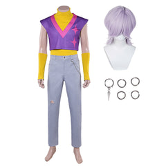Boygroup Dämon Mystery lila Outfits Cosplay Dämon Mystery Cosplay Kostüm