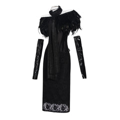 Padme Amidala schwarz Krosett Kleid Cosplay Kostüm