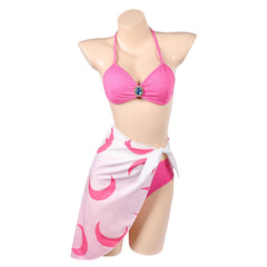 Prinzessin Peach Sommer Bademode 3tlg. Badeanzug Cosplay Outfit