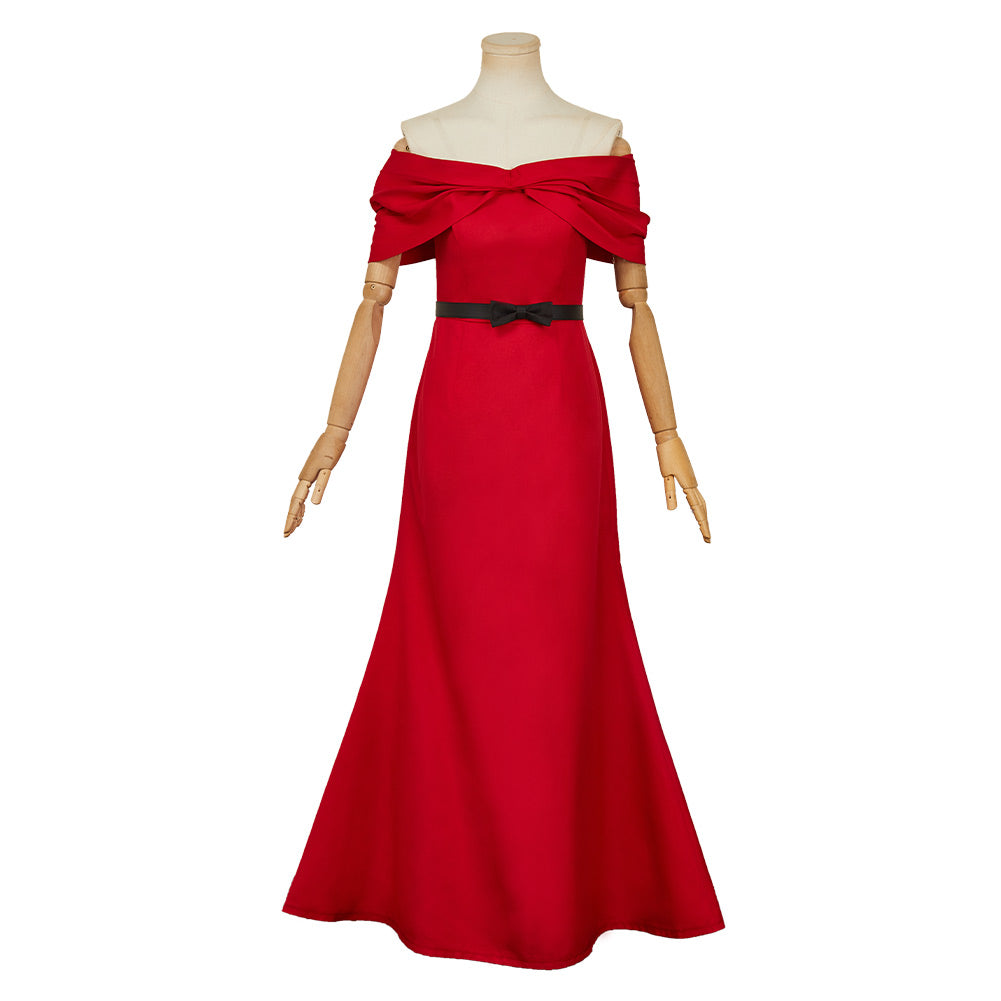 Reiko Hosho rot Kleid The Dinner Table Detective Reiko Cosplay Outfits