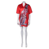 Retro Style ABBA Agnetha Fältskog Sommer rot T-Shirt Cosplay Outfits