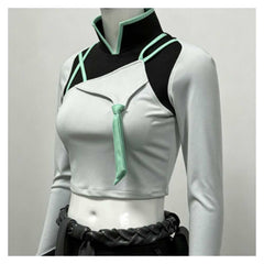 Sage weiß schwarz Kostüm Set Valorant Sage Cosplay Outfit