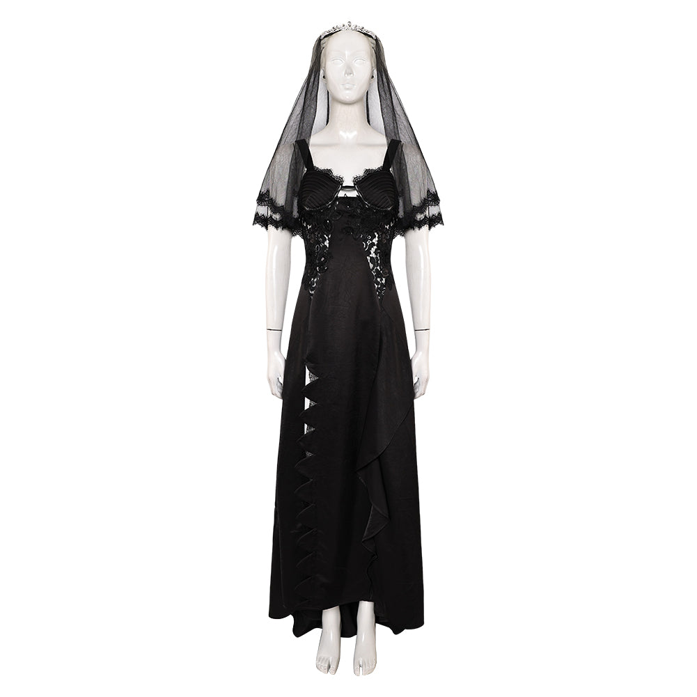 Schwarz Brautkleid Beetlejuice 2 Astrid Deetz Cosplay Kostüm