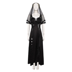 Schwarz Brautkleid Beetlejuice 2 Astrid Deetz Cosplay Kostüm