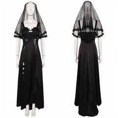 Schwarz Brautkleid Beetlejuice 2 Astrid Deetz Cosplay Kostüm