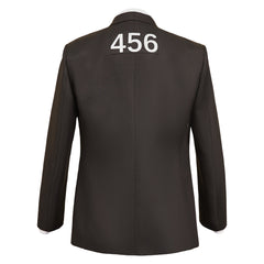 Seong Gi-hun Schwarz Anzug Oberteil Squid Game Cosplay Kostüm