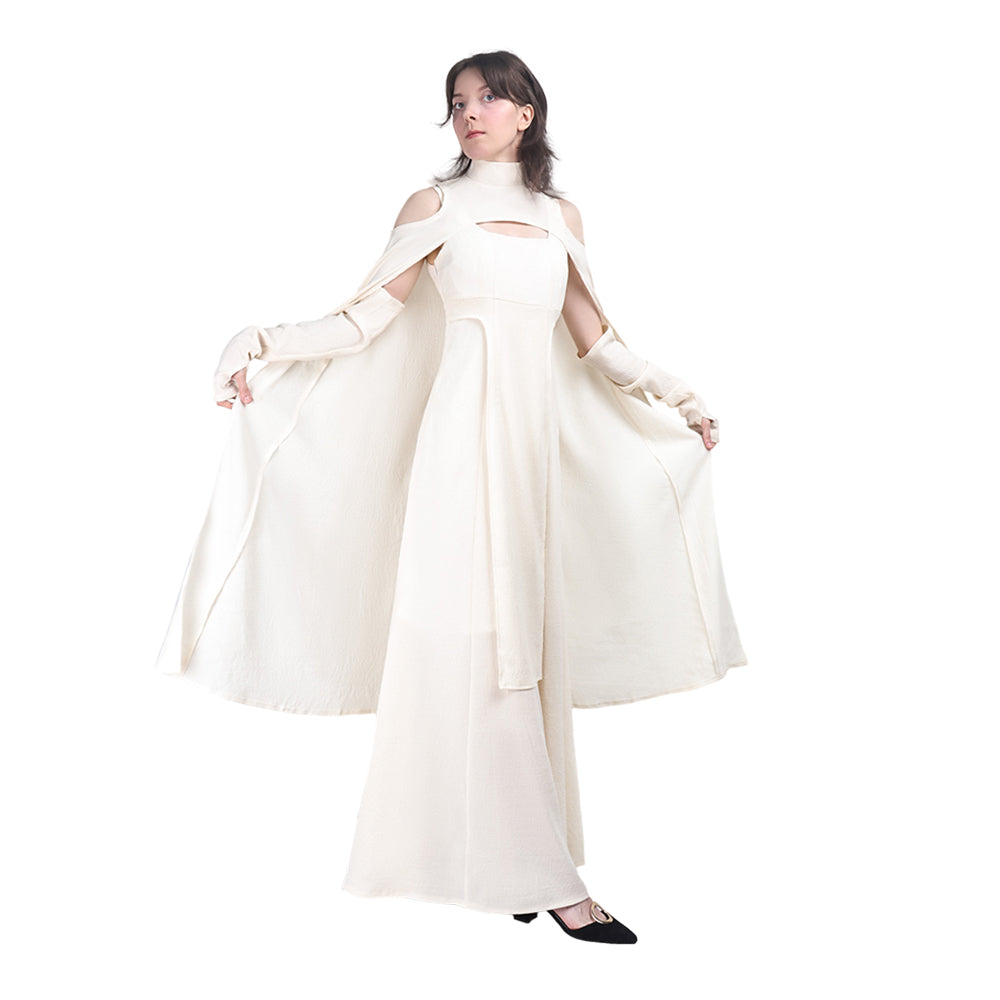 Sheltay Retrac weiß Outfit Alderaan Sheltay Cosplay Kostüm