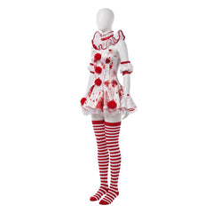 Terrifier weiß-rot Clown Kostüm Cosplay Outfit