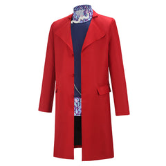 Wonka Herren Rot Mantel Kostüm Set Willy Wonka Outfit