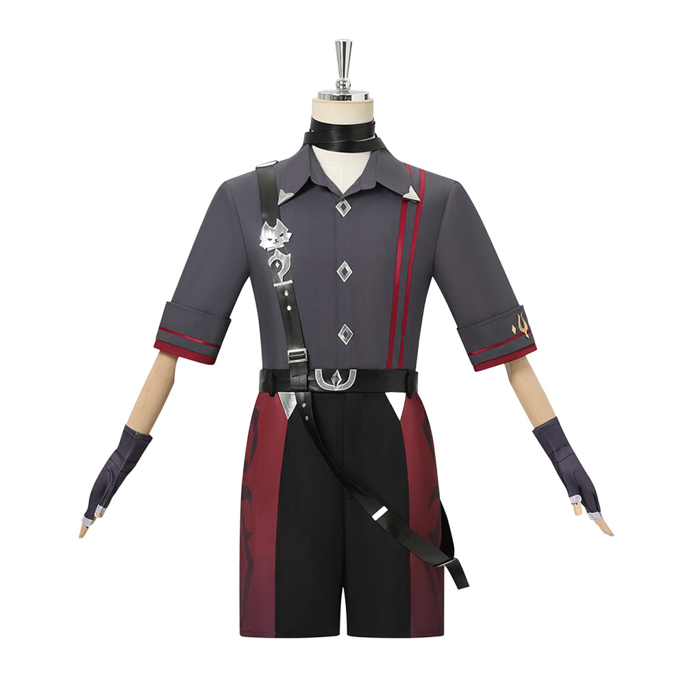 Wriothesley grau Kostüm Set Genshin Impact Wriothesley Cosplay Outfit