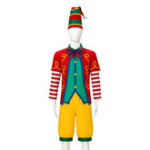 Zirkus Clown rot gelb Kostüm Set Vintage Karneval Narr Cosplay Outfit