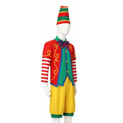 Zirkus Clown rot gelb Kostüm Set Vintage Karneval Narr Cosplay Outfit